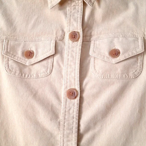 3/$20-Land's End Cotton Corduroy Jacket, Cream, Button Details, sz 6, NWOT - Picture 7 of 13